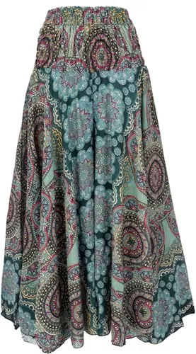 GURU SHOP Röcke GURU SHOP Palazzohose, Weite Sommerhose, Hosenrock, Alternative Bekleidung, Damen, Blau, Synthetisch, Size:38