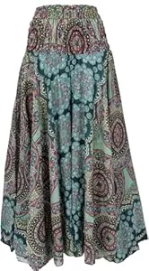 GURU SHOP Röcke GURU SHOP Palazzohose, Weite Sommerhose, Hosenrock, Alternative Bekleidung, Damen, Blau, Synthetisch, Size:38