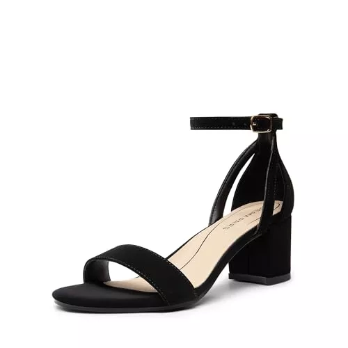 DREAM PAIRS Sandalen & Slides DREAM PAIRS Damen Sandalen mit Knöchelriemen und Blockabsatz elegante Hochzeit und Party Schuhe