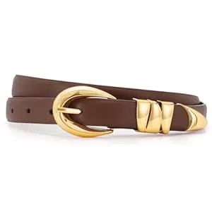 XZQTIVE Gürtel XZQTIVE Damen Leder Gürtel für Jeans Hosen Kleider, Mode Damen Schwarz Gürtel mit Gold Silber Schnalle
