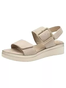 Tamaris Sandalen & Slides Tamaris Women's Comfort Damen Sandalen Flach Aus Leder Mit Schnalle Wedge Sandal