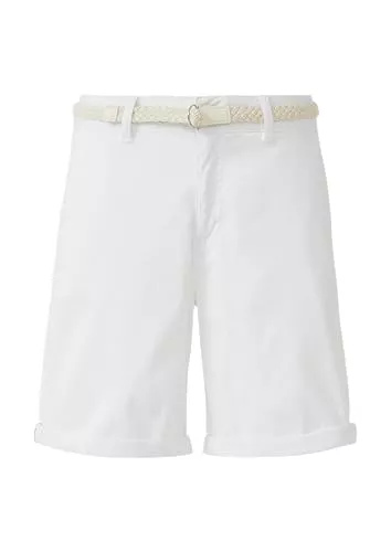 s.Oliver Shorts s.Oliver Shorts mit geflochtenem Gürtel und Garment Dye