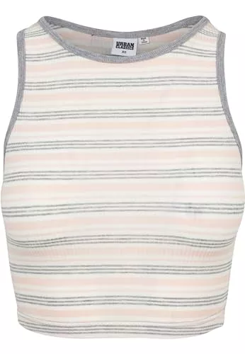 Urban Classics Tops Urban Classics Damen Ladies Rib Stripe Cropped Top
