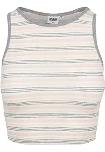 Urban Classics Tops Urban Classics Damen Ladies Rib Stripe Cropped Top