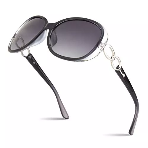 Sunier Sonnenbrillen & Zubehör Sunier Sonnenbrille Damen Polarisiert Groß Übergroße Elegant Klassische Vintage Oversize Sonnenbrille Frauen mit 100% UV400 Schutz