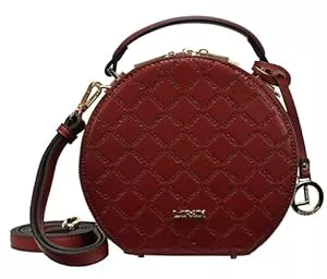L.CREDI Taschen & Rucksäcke L.CREDI Damen Umhängetasche FILIBERTA Circle Round Crossbody rund 18x11x17,5 (dark red)