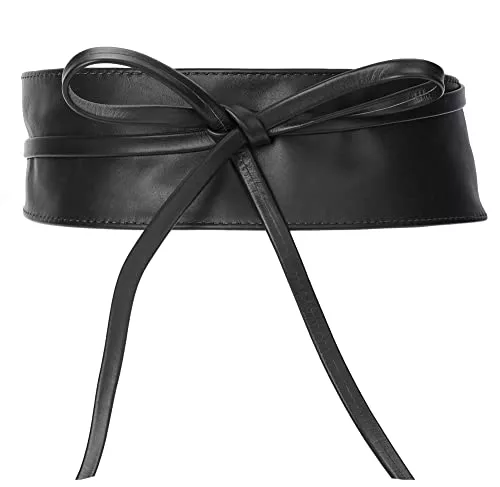 irisaa Gürtel irisaa Leder Taillengürtel Damen, Breiter Obi Gürtel zum Schnüren Hüftgürtel Echtleder Bindegürtel Party Gürtel Taille Band aus Italien