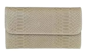 Girly Handbags Taschen & Rucksäcke Girly Handbags Clutch aus Wildleder mit Schlangenmuster aus italienischem Leder