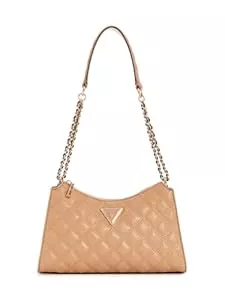 GUESS Taschen & Rucksäcke GUESS Giully Top Zip Shoulder Bag Beige