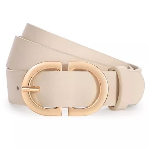 WHIPPY Gürtel WHIPPY Damen Ledergürtel für Jeans Hosen Leder Gürtel Damengürtel mit goldener Schnalle