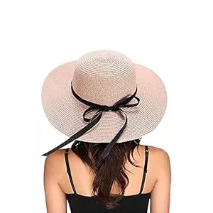 Eight Space Hüte & Mützen Eight Space Damen Strohhut, Klappbarer für Damen, Sonnenhut Strand Breite Krempe UV Schutz Floppy Faltbare Packable Große breite Krempe Cap Strandhut