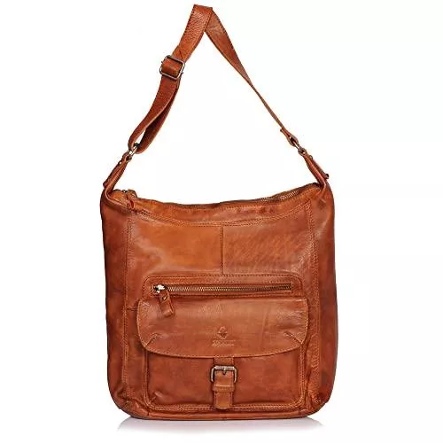 DONBOLSO Taschen & Rucksäcke DONBOLSO® Handtasche Paris I Damenhandtasche aus Nappaleder I Vintage Umhängetasche I Schultertasche mit Schlüsselband