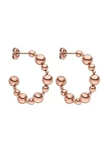 Purelei Schmuck Purelei® Terra Hoops Ohrringe – Edelstahl 18K vergoldet – Wasserfest – Runder Kugel-Look - Durchmesser 30 mm – Eleganter Schmuck für Damen