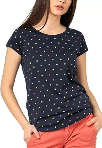Sublevel T-Shirts Sublevel Damen Rundhals T-Shirt mit bunten Punkten