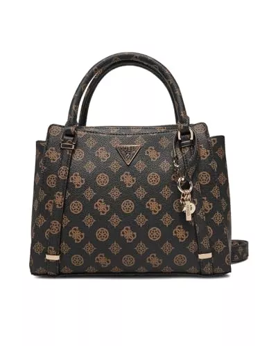 GUESS Taschen & Rucksäcke GUESS Eco Erica 2 Compartment Satchel Mocha Logo