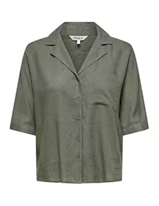 ONLY Langarmblusen ONLY Damen Onltokyo Life Ss Linen Bl Shirt PNT Noos