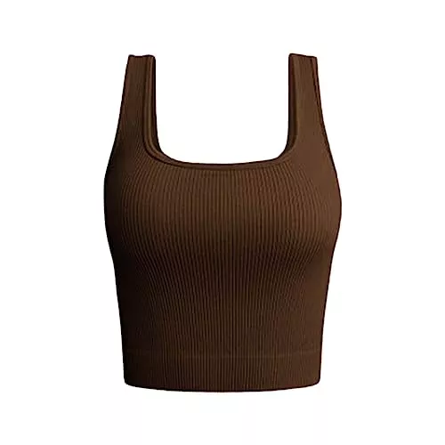 Surttan Tops Damen Top Sexy Crop Blusentops Mode Shirts Basic Sporttop T-Shirts Bequem Teenager Mädchen Tanktop Casual Shirt Sexy Tops Y2k Tshirt Ärmellos Cami