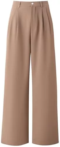 Neineiwu Hosen Neineiwu Damen Hosen Sommer Casual High Waist Hose Damen Weite Hose Elegant Bequem Hose mit Taschen