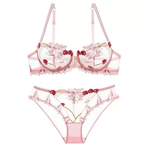 Renost Unterwäsche & Dessous Renost Sexy Transparente Dessous Set Für Frauen Spitzen-BH Damen Ultradünne Plus Size BH Und Höschen Set