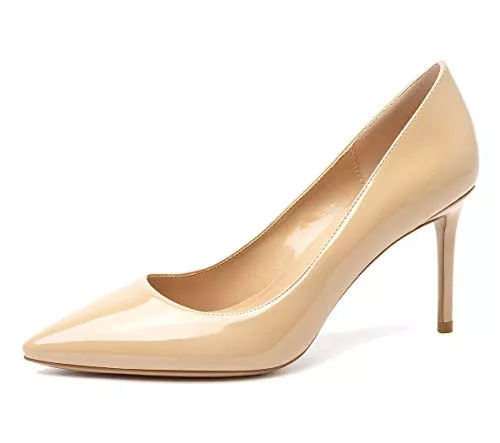 Castamere High Heels Castamere Damen High Heels Spitzen Zehen Mode Stilettos Slip-On Pumps 8.5CM