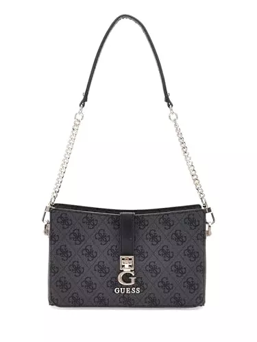 GUESS Taschen & Rucksäcke GUESS Zamira Top Zip Shoulder Bag Coal Logo