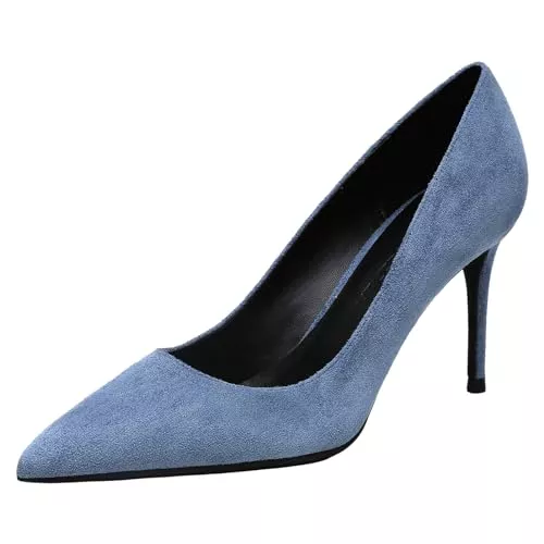 Jamron High Heels Jamron Damen Samt 5CM/8CM High Heels Elegant Spitze Zehen Pumps Büro Arbeitsschuhe