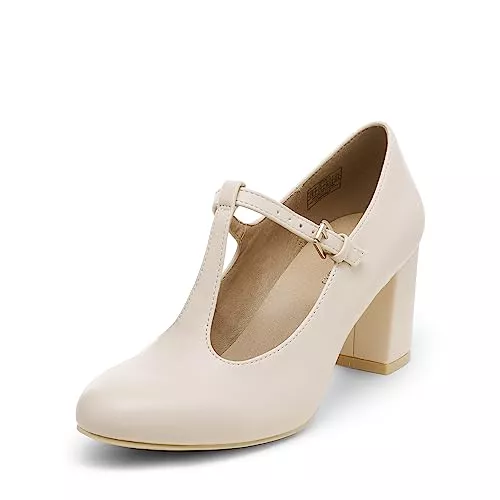 DREAM PAIRS High Heels DREAM PAIRS Mary Jane Pumps mit T-Riemen, Hochzeitsschuhe für Damen