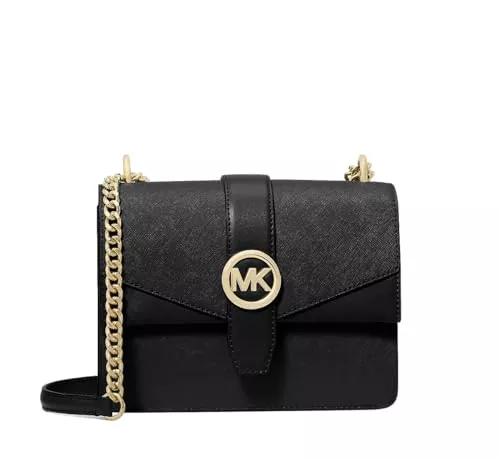 Michael Kors Taschen & Rucksäcke Michael Kors Greenwich Kleine Umhängetasche aus Saffiano-Leder, Schwarz