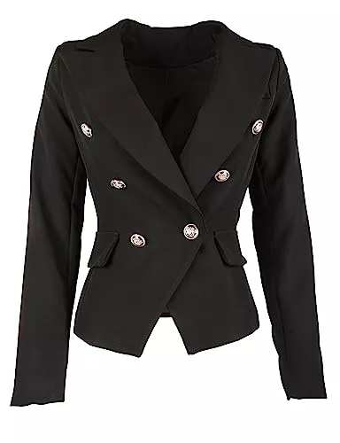 Zeralda Fashion Blazer Zeralda Fashion Damen taillierter Blazer Jacke eleganter Business Look Langarm Anzugjacke Made in Italy
