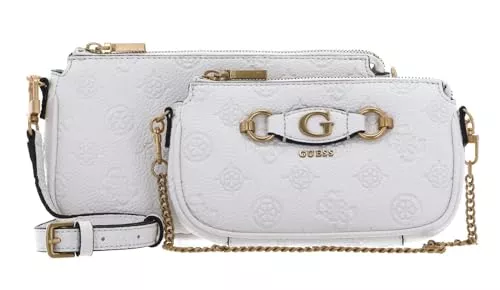 GUESS Taschen & Rucksäcke GUESS Izzy Double Pouch Crossbody Stone Logo