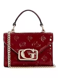 GUESS Taschen & Rucksäcke GUESS Zalina Mini Top Handle Flap Red Logo