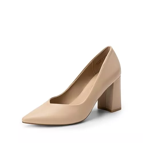 DREAM PAIRS High Heels DREAM PAIRS Damen Pumps mit hohem Blockabsatz, Party-Schuhe, elegant, zum Hineinschlüpfen