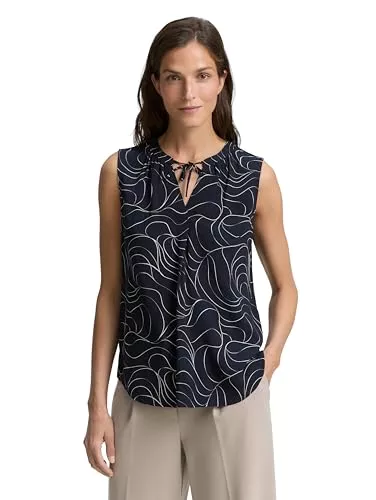 TOM TAILOR Ärmellose Blusen TOM TAILOR Damen Bluse zum Binden