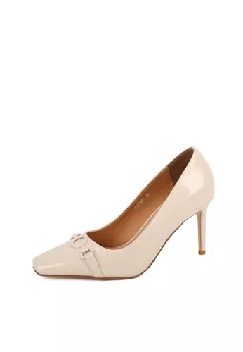 QUEEN HELENA High Heels QUEEN HELENA ZM9617 Pumps mit Stöckelabsatz, glänzende elegante Schuhe für Damen