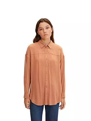 TOM TAILOR Denim Hemdblusen TOM TAILOR Denim Damen Bluse mit Turn-Up Ärmel
