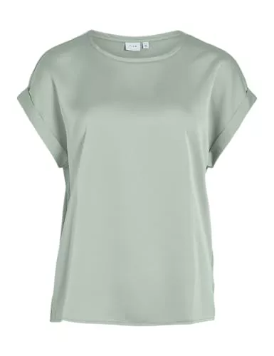 Vila T-Shirts Vila Damen VIELLETTE S/S Satin TOP - NOOS 14059563