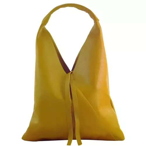 modamoda de Taschen & Rucksäcke modamoda de T260 Damen Leder Schultertasche Shopper Elegant Alltagstauglich handmade in Italy