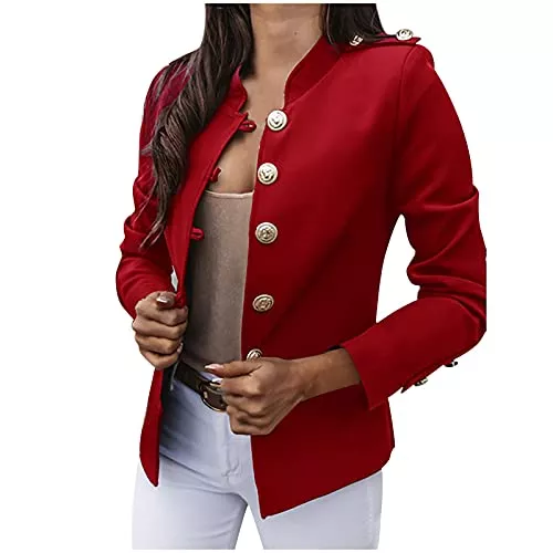 Generisch Blazer Generisch Damen Blazer Elegant Sportlich Blazerjacke Langarm Casual Jacke Longblazer Leicht Business Übergangsjacke Mit Taschen