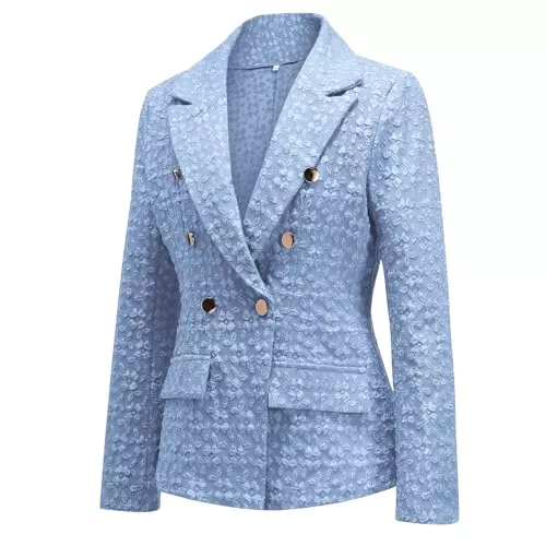 YYNUDA Blazer YYNUDA Blazer Damen Leichter Sommeranzug Blazerjacke mit Aufdruck Elegant Casual Outfits Einfarbig Anzug Festlich Hochzeit Büro