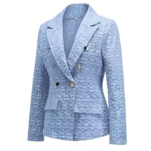 YYNUDA Blazer YYNUDA Blazer Damen Leichter Sommeranzug Blazerjacke mit Aufdruck Elegant Casual Outfits Einfarbig Anzug Festlich Hochzeit Büro
