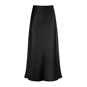 Generisch Röcke Hoch Bund Einfarbig Elegante Lang Rock Fließende Drapierte Bequeme Freizeitrock Langes Röcke Slim Fit Modische Röck Damen Elegant Bequem Hohe Taille Lockere Damenrock Mit Party