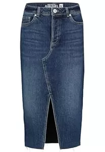 Sublevel Röcke Sublevel Jeansrock Rock Jeans Langer Schnitt Maxi Midi Mini Regular Fit Stretch Denim