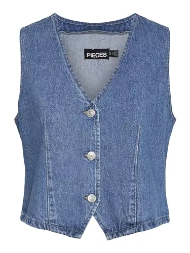 PIECES Westen PIECES Damen Pcsky Vest Jeansweste
