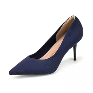Frank Mully High Heels Frank Mully Damen Pumps mittlerer niedriger Absatz Fliegengewebter, bequemer Stoff