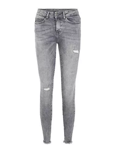 Noisy may Jeans Noisy may Lucy Skinny Ankle Jeans Frauen Jeans grau Basics, Casual Wear, Streetwear