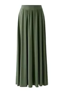 Oui Röcke Oui Damen Maxirock Silky Touch Qualität a-Shape Uni