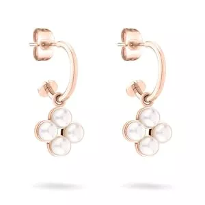 Tamaris Schmuck Tamaris Creolen Ohrringe für Damen, Damen Ohrschmuck mit aushängbaren Anhängern, wasserfest aus Edelstahl