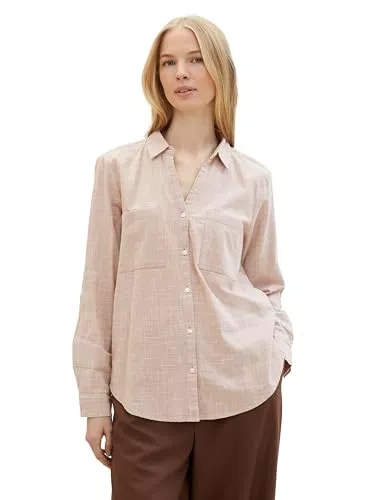 TOM TAILOR Hemdblusen TOM TAILOR Damen Bluse mit Brusttaschen aus Baumwolle