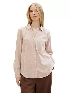 TOM TAILOR Hemdblusen TOM TAILOR Damen Bluse mit Brusttaschen aus Baumwolle