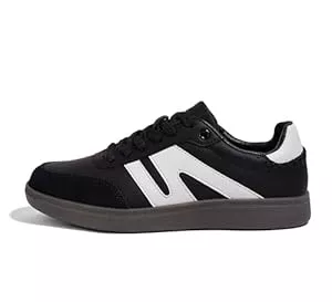 LUCKY STEP Sneaker & Sportschuhe LUCKY STEP Damen Klassische Retro Sneaker mit Gummisohle - Modische Leder-Freizeitschuhe für Tennis und Skateboarden, rutschfeste Turnschuhe